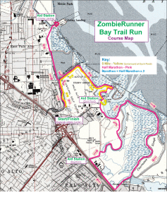 ZombieRunner Bay Trail Run Course Map