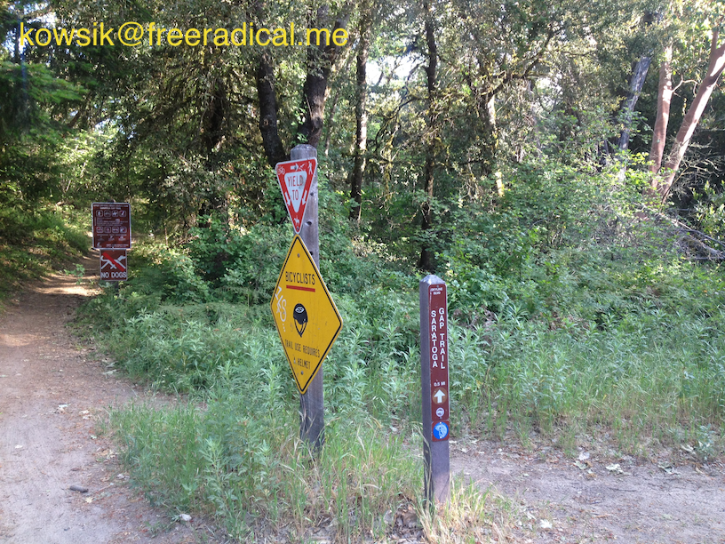 Saratoga Gap Trail Entrance
