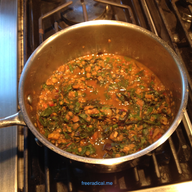Red Lentil Curry Simmering