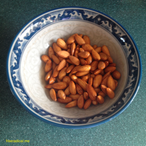 Soak almonds in water