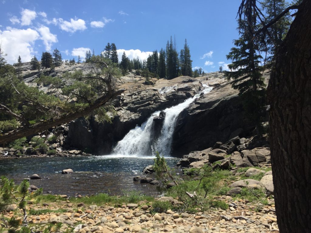 Waterfall right by the Glen Aulin High Sierra camp